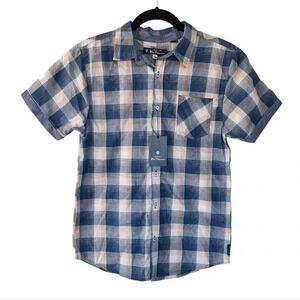 NWT Ben Sherman Blue and White Plaid Shirt Large
